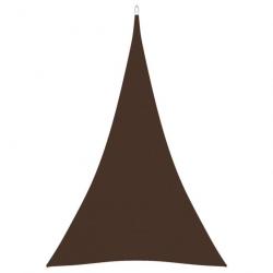 Voile toile d'ombrage parasol tissu oxford triangulaire 4 x 5 x 5 m marron 02_0009892