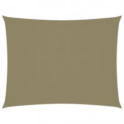 Voile toile d'ombrage parasol tissu oxford rectangulaire 6 x 7 m beige 02_0009734