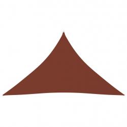 Voile toile d'ombrage parasol tissu oxford triangulaire 4 x 4 x 5,8 m terre cuite 02_0009885