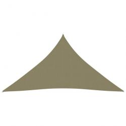 Voile toile d'ombrage parasol tissu oxford triangulaire 4 x 5 x 5 m beige 02_0009887