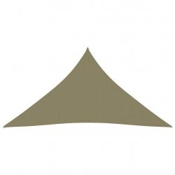 Voile toile d'ombrage parasol tissu oxford triangulaire 4 x 5 x 5 m beige 02_0009887