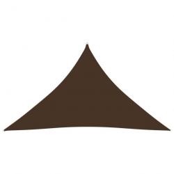Voile toile d'ombrage parasol tissu oxford triangulaire 4 x 4 x 5,8 m marron 02_0009879