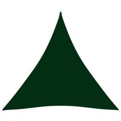 Voile toile d'ombrage parasol tissu oxford triangulaire 4 x 4 x 4 m vert foncé 02_0009872