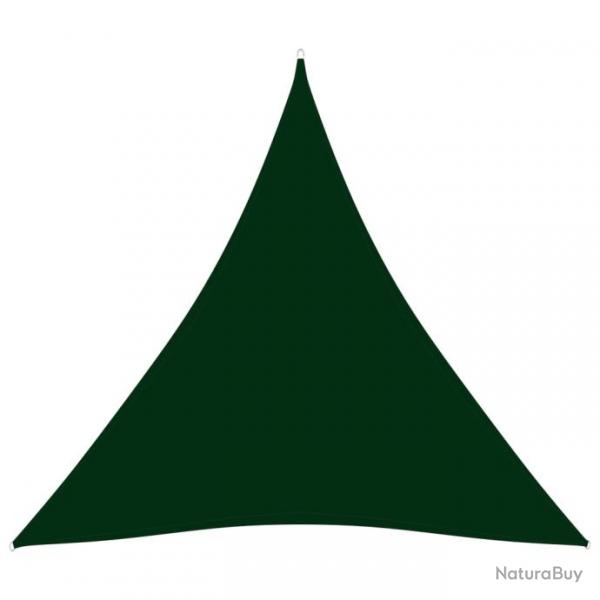 Voile toile d'ombrage parasol tissu oxford triangulaire 4 x 4 x 4 m vert fonc 02_0009872