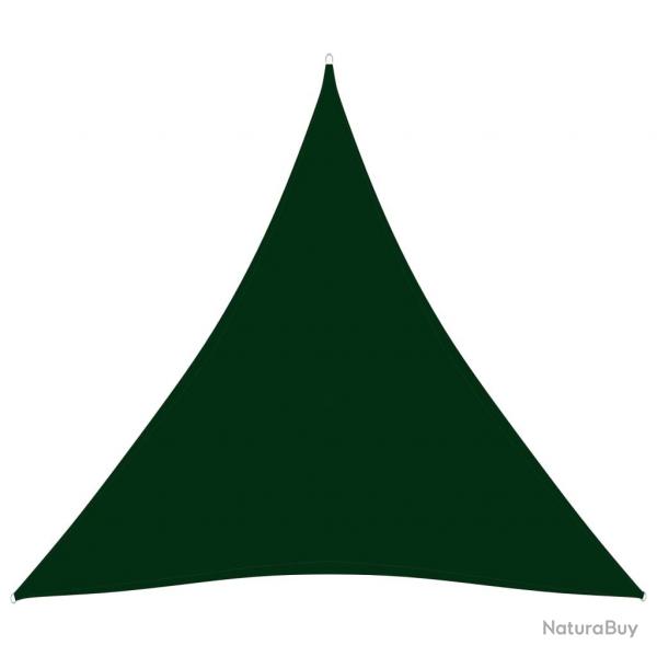 Voile toile d'ombrage parasol tissu oxford triangulaire 4 x 4 x 4 m vert fonc 02_0009872