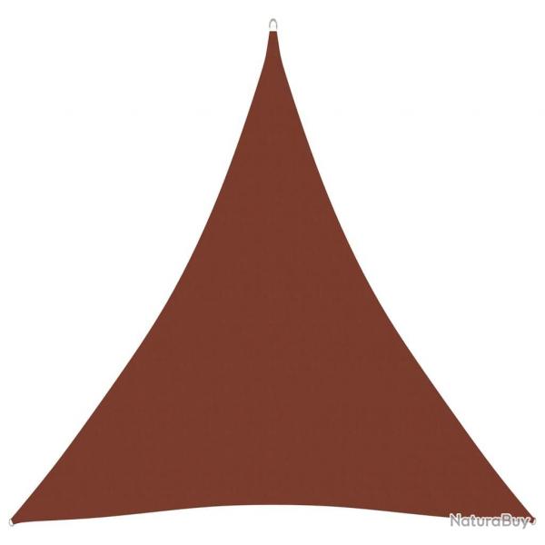 Voile toile d'ombrage parasol tissu oxford triangulaire 4 x 4 x 4 m terre cuite 02_0009871