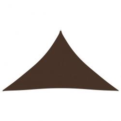 Voile toile d'ombrage parasol tissu oxford triangulaire 3,5 x 3,5 x 4,9 m marron 02_0009808