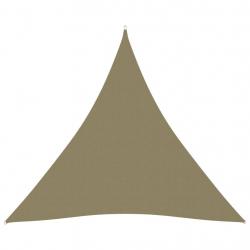 Voile toile d'ombrage parasol tissu oxford triangulaire 3 x 3 x 3 m beige 02_0009820