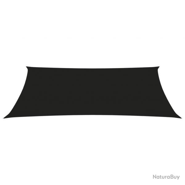 Voile toile d'ombrage parasol tissu oxford rectangulaire 2 x 5 m noir 02_0009635