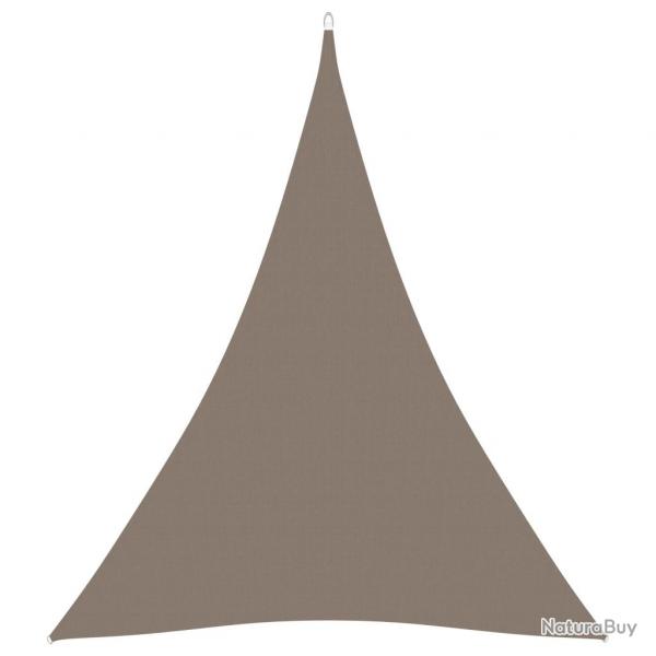 Voile toile d'ombrage parasol tissu oxford triangulaire 3 x 4 x 4 m taupe 02_0009840