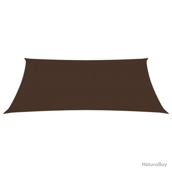 Voile toile d'ombrage parasol tissu oxford rectangulaire 3,5 x 4,5 m marron 02_0009644