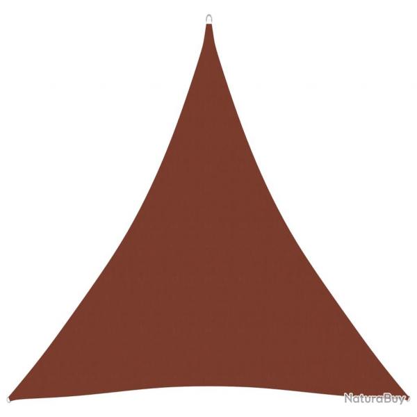 Voile toile d'ombrage parasol tissu oxford triangulaire 4,5 x 4,5 x 4,5 m marron 02_0009851