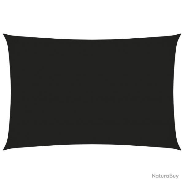 Voile toile d'ombrage parasol tissu oxford rectangulaire 2 x 4,5 m noir 02_0009623