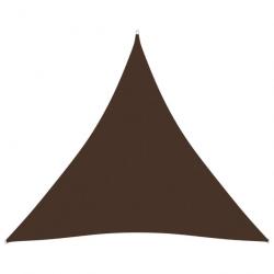 Voile toile d'ombrage parasol tissu oxford triangulaire 4,5 x 4,5 x 4,5 m marron 02_0009857