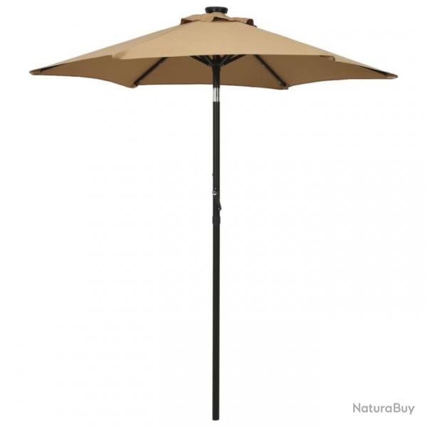 Parasol avec lumires led 200 x 211 cm aluminium taupe 02_0008094