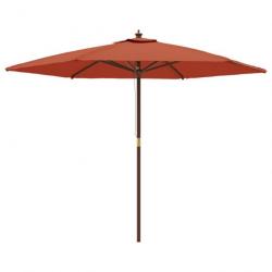 Parasol de jardin avec mât en bois 299 x 240 cm orange 02_0008364