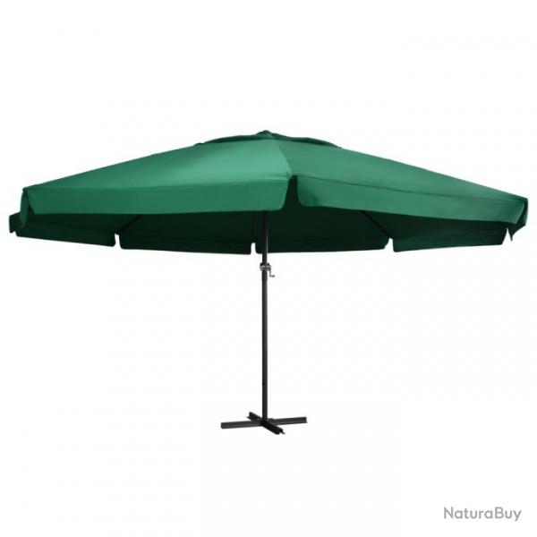 Parasol d'extrieur avec mt en aluminium 600 cm vert 02_0008242