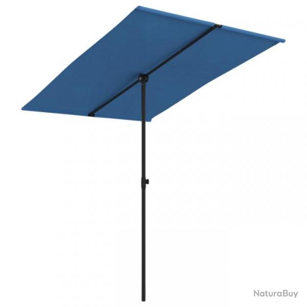 Parasol d'extrieur avec mt en aluminium 2 x 1,5 m bleu azur 02_0008227