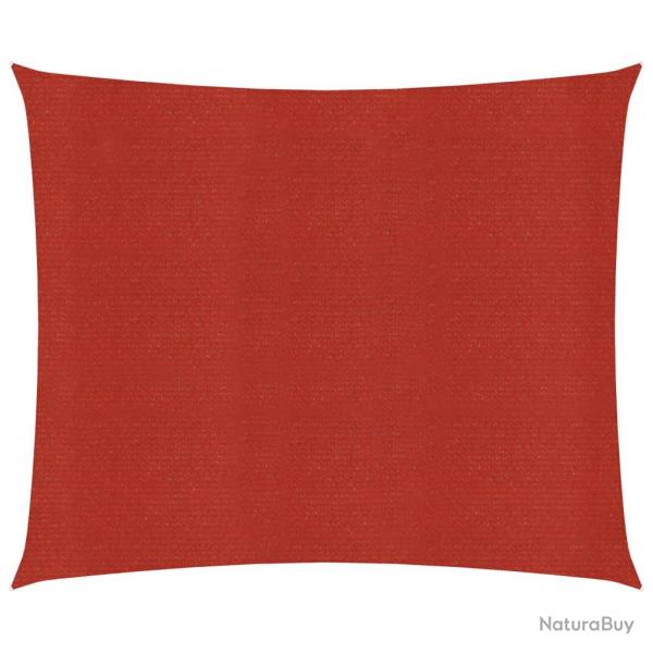 Voile toile d'ombrage parasol 160 g/m PEHD 3,6 x 3,6 m rouge 02_0009262