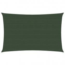 Voile toile d'ombrage parasol 160 g/m² PEHD 2 x 4,5 m vert foncé 02_0009413