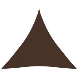 Voile toile d'ombrage parasol tissu oxford triangulaire 3,6 x 3,6 x 3,6 m marron 02_0009815