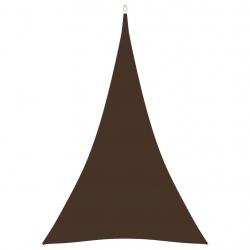 Voile toile d'ombrage parasol tissu oxford triangulaire 3 x 4 x 4 m marron 02_0009838