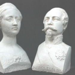 Buste de l'Empereur Napoléon III et de l'Impératrice Eugénie ( sk1)