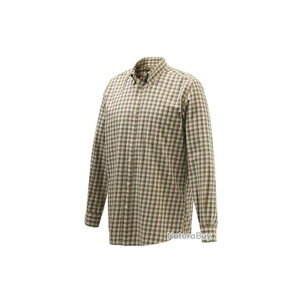 Chemise beretta wood button down beige/rust check Taille S