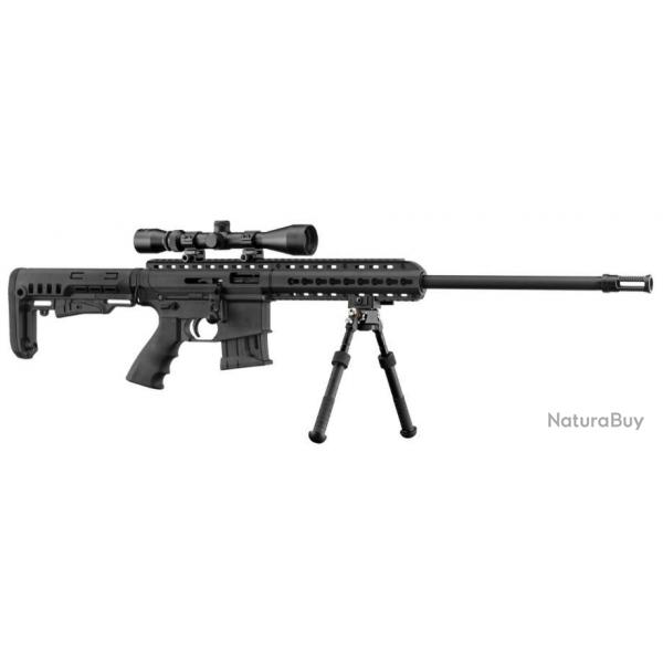 Pack carabine PALLAS cal.22lr sniper black BA-15+ lunette 3-9X40+ bipied +montage