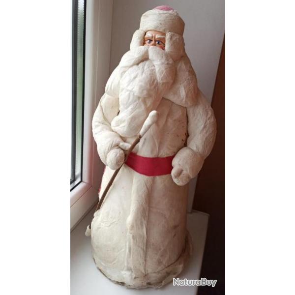 GRANDE FIGURINE PERE NOEL/DED MOROZ FABRIQUEE EN URSS CCCP ANNEES 70s