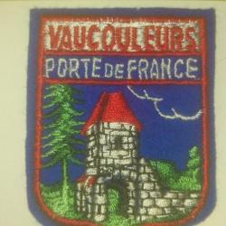 Écusson tissu brodé : " VANCOULEURS - PORTE de FRANCE "