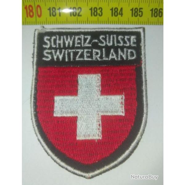 cusson tissu brod : " SCHWEIZ - SUISSE / SWITZERLAND "