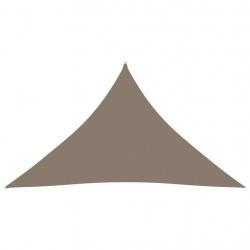 Voile toile d'ombrage parasol tissu oxford triangulaire 3,5 x 3,5 x 4,9 m taupe 02_0009811