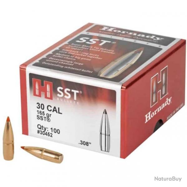 Boite de 100 ogives Hornady cal .30 165 grains SST 30452