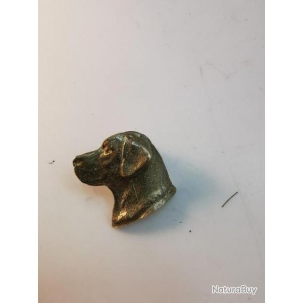 Pin's tte de Labrador en bronze