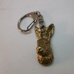 Porte clés tête de Lièvre en bronze