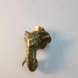 Pin's tête d'Eléphant en bronze
