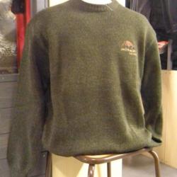 PULL COL ROND CLUB CHASSE , VERT , T: 3XL.