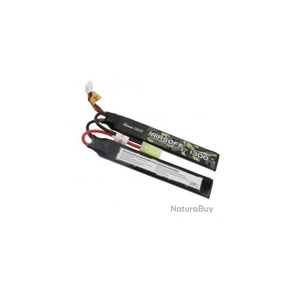 Airsoft - Batterie Li-Po 2 sticks 7.4V - 1300 mAh 25C tamiya | Gens ace (BAT122 | 6928493311981)
