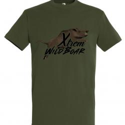 Tee-shirt enfant sanglier vert XTREM WILDBOAR-10 ans
