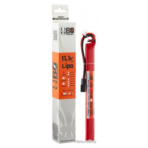 1 stick batterie Lipo 3S 11.1V 1000mAh 25C