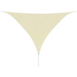 Voile toile d'ombrage parasol en tissu oxford triangulaire 3,6 x 3,6 x 3,6 m crème 02_0008669