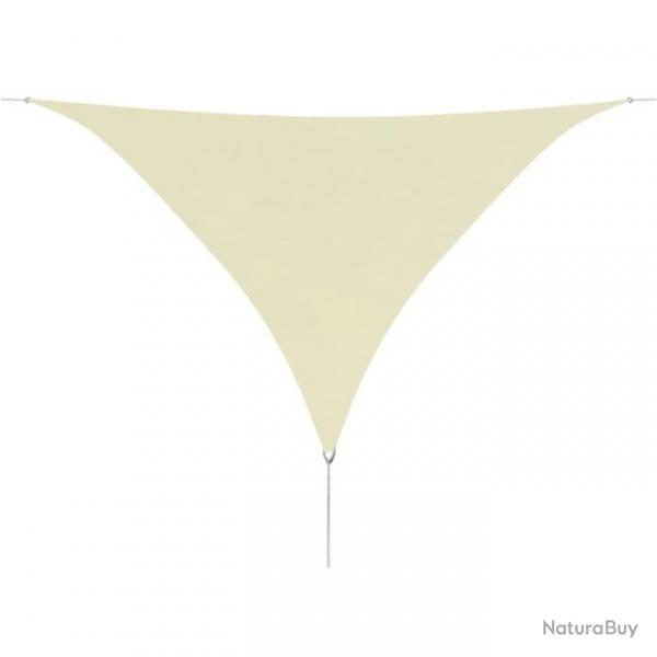 Voile toile d'ombrage parasol en tissu oxford triangulaire 3,6 x 3,6 x 3,6 m crme 02_0008669