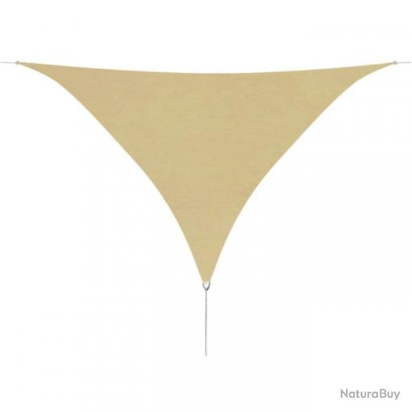 Voile toile d'ombrage parasol en tissu oxford triangulaire 3,6 x 3,6 x 3,6 m beige 02_0008671