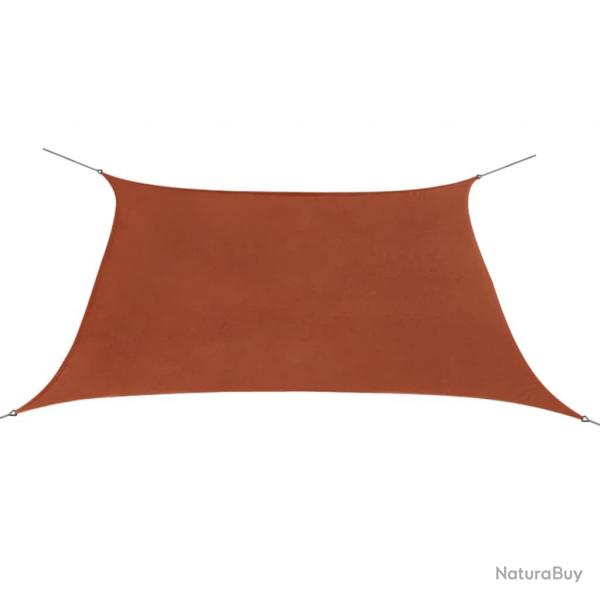 Voile toile d'ombrage parasol en tissu oxford carr 3,6 x 3,6 m ocre marron 02_0008660