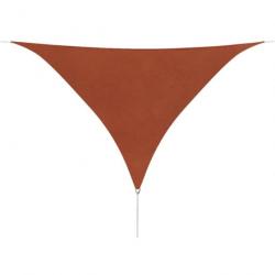 Voile toile d'ombrage parasol en tissu oxford triangulaire 5 x 5 x 5 m ocre marron 02_0008675