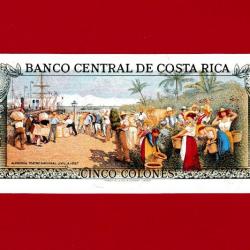 COSTA RICA MAGNIFIQUE billet neuf 5 COLONES 1989 unc