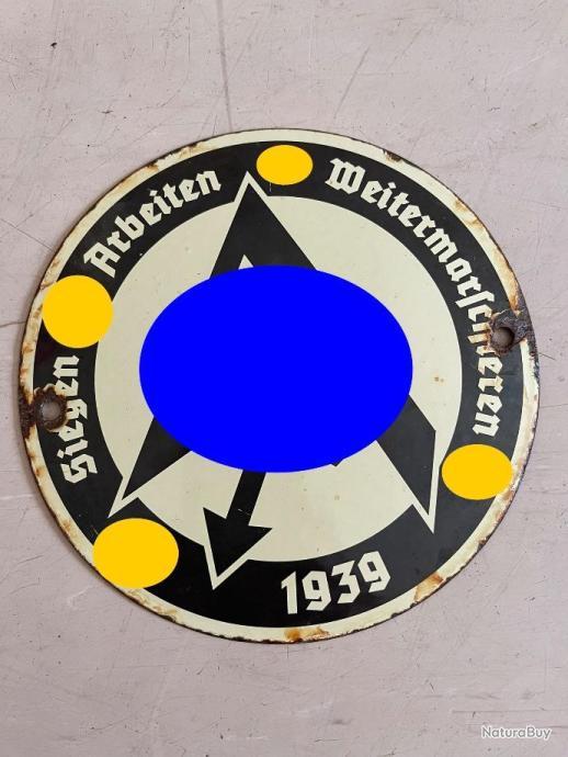 Plaque allemande de la SA ww2 de 1939 Médailles, Décorations, Ordres