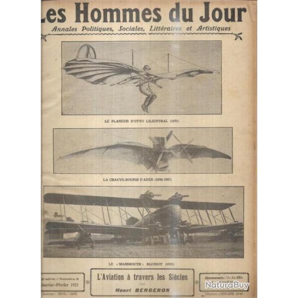 les hommes du jour l'aviation  travers les sicles d'henri bergeron 1921