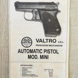 Notice Pistolet Valtro Mini Occasion